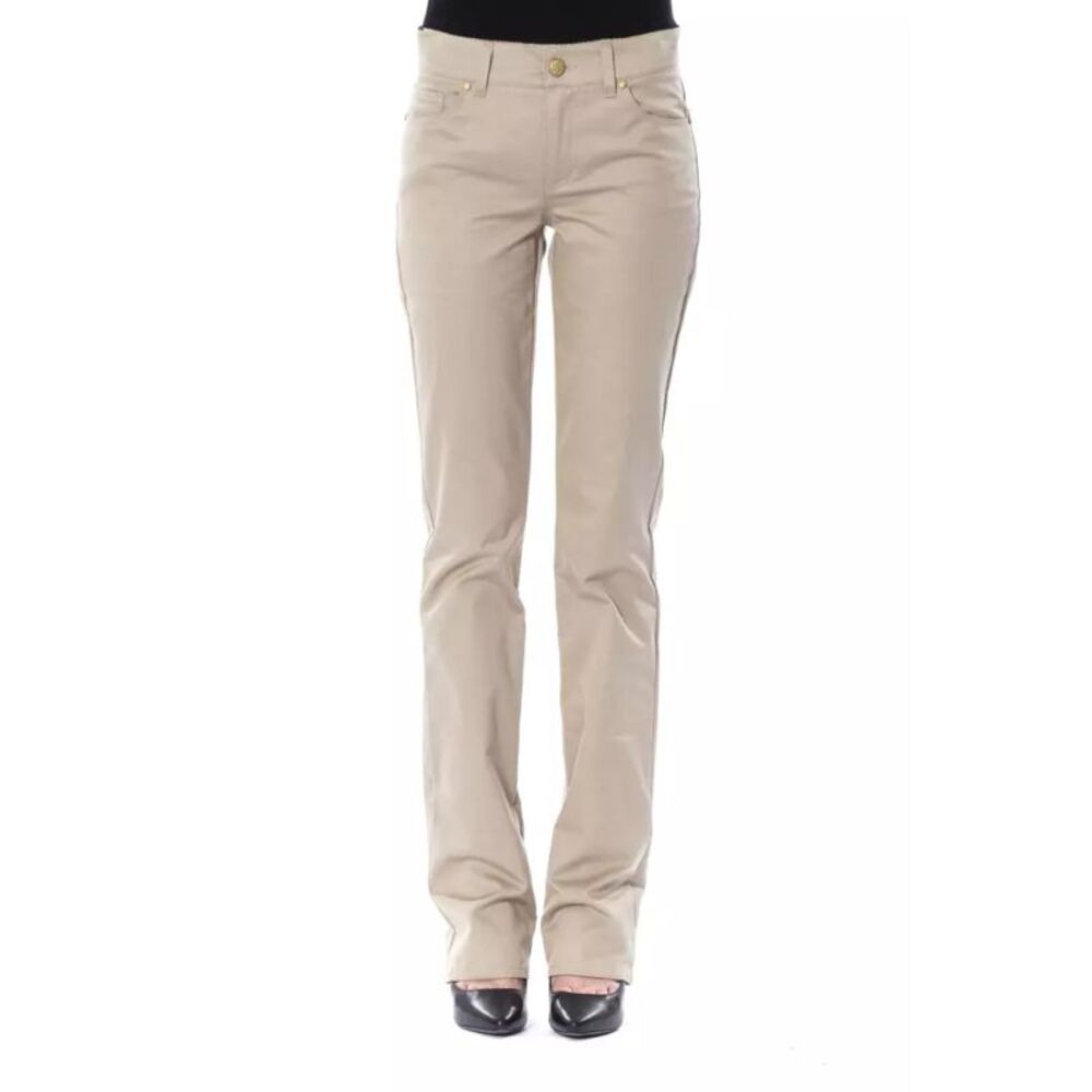 BYBLOS Beige Cotton Women Women's Pant